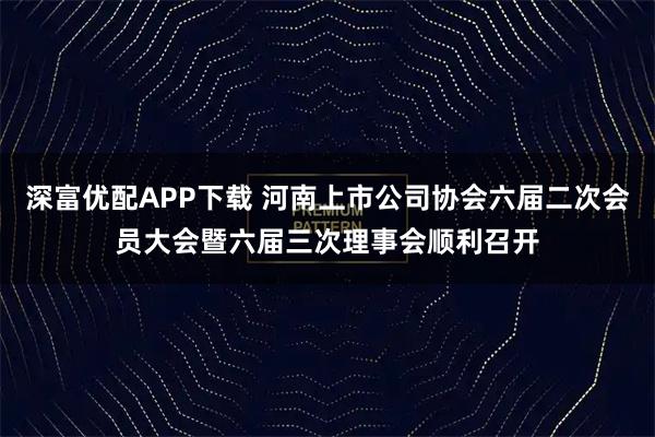 深富优配APP下载 河南上市公司协会六届二次会员大会暨六届三次理事会顺利召开
